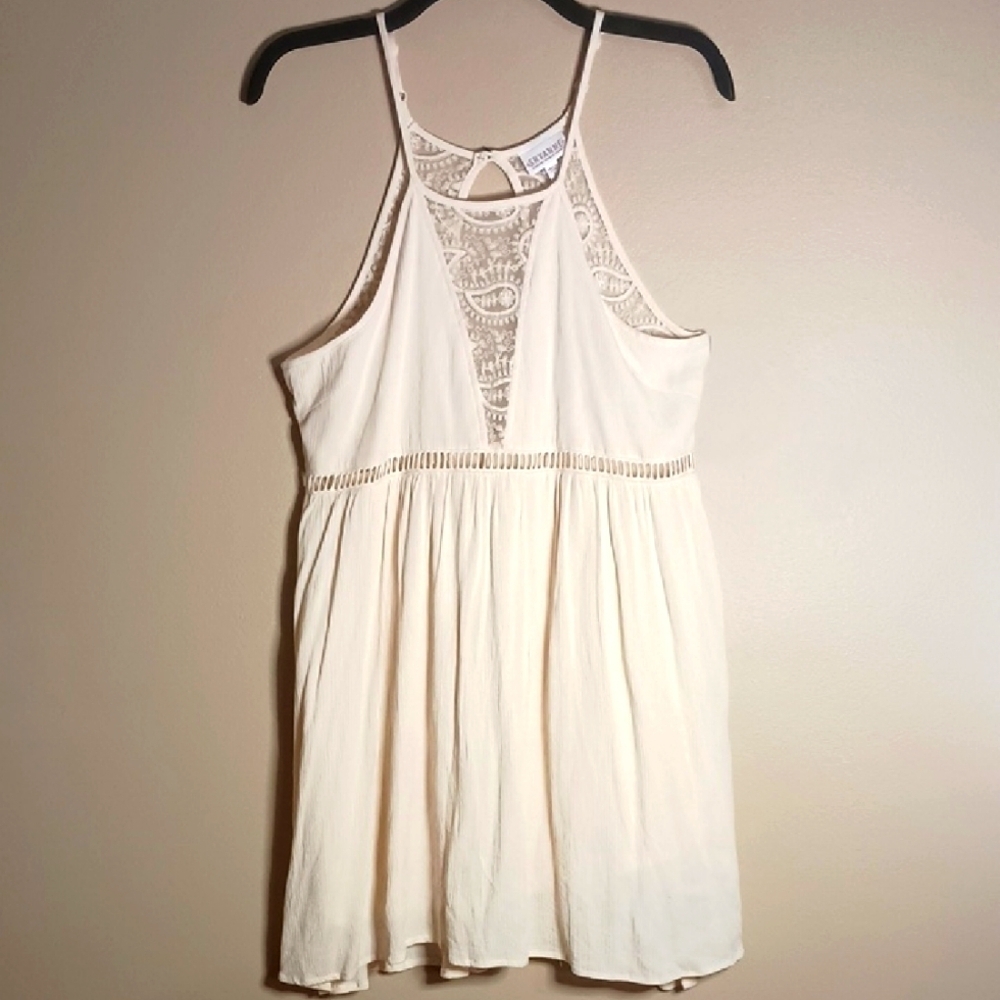 Shyanne Ivory Lace Detail Sleeveless Dress